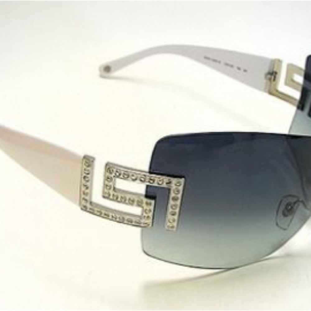 SUPER RARE! VERSACE Mod. 2083-B 1045/8G 105 3N Sunglasses Tortoise White Rimless